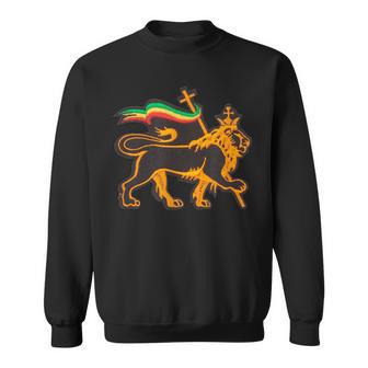 ユダのラスタライオン ユダヤ教のプライド エチオピアとキリスト教徒 スウェットシャツ - Kawaiitshirt