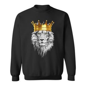 ライオンファンのための王冠を持つライオン スウェットシャツ - Kawaiitshirt