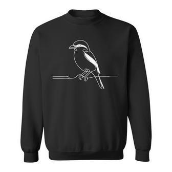 ラインアート 鳥・鳥類学者 ノーザンモズ スウェットシャツ - Kawaiitshirt