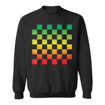 ラスタファリtシャツ ヴィンテージ ラスタレゲエ ジャマイカ 市松模様 スウェットシャツ - Kawaiitshirt