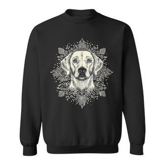 ラブラドールレトリバー 犬 モチーフ ペット 曼荼羅 ラブラドールレトリバー スウェットシャツ - Kawaiitshirt