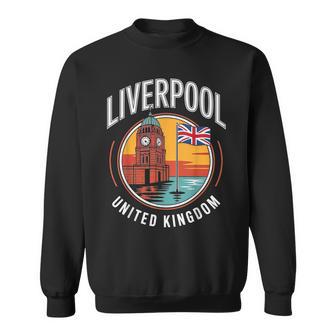 リバプール イギリス 旅行 シティ アドベンチャー スウェットシャツ - Kawaiitshirt