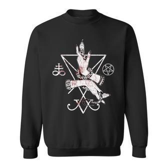 ルシファーの悪魔の紋章 五芒星とリヴァアタン十字架 長袖tシャツ スウェットシャツ - Kawaiitshirt