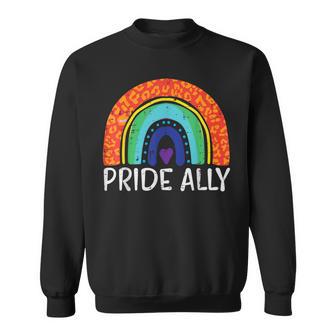 レインボーフラッグ プライド アリー ゲイプライド 月 Lgbtq Ally Lgbt スウェットシャツ - Kawaiitshirt