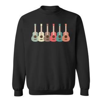 レトロな色のウクレレ ギター デザイン楽器 スウェットシャツ - Kawaiitshirt