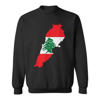 レバノン国旗 地図 ベイルート 杉の木 レバノン ヘリテージデザイン スウェットシャツ - Kawaiitshirt