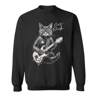 ロック・キャット I ギターを弾く猫 スウェットシャツ - Kawaiitshirt
