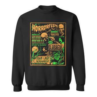 ヴィンテージ・ハロウィーン・クラシック・ホラー映画ポスター ホラーフェスト スウェットシャツ - Kawaiitshirt