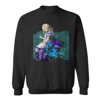 不思議の国のアリス グランジ パープルティール スチームパンク スウェットシャツ - Kawaiitshirt