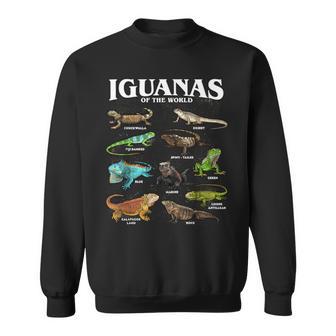 世界のイグアナ教育爬虫類アート スウェットシャツ - Kawaiitshirt