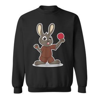卓球選手 卓球をするかわいいうさぎさん スウェットシャツ - Kawaiitshirt