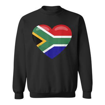 南アフリカ ハート 南アフリカお土産 南アフリカ国旗 スウェットシャツ - Kawaiitshirt