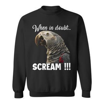 叫ぶアフリカヨウム T、面白いオウム スウェットシャツ - Kawaiitshirt
