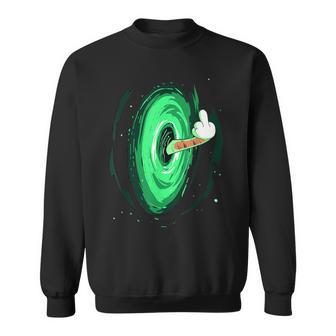 可愛いお笑い猫 背中に中指付き スウェットシャツ - Kawaiitshirt