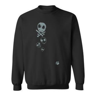 和ポップ 猫ドクロ スウェットシャツ - Kawaiitshirt