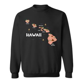 地図 ヴィンテージ お土産 ハワイ諸島 スウェットシャツ - Kawaiitshirt