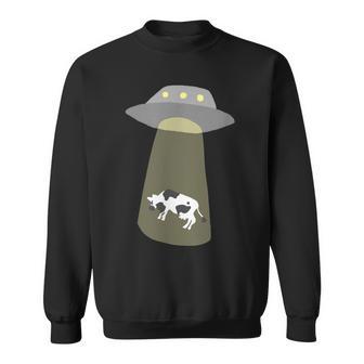 宇宙船 牛 宇宙人 誘拐 スウェットシャツ - Kawaiitshirt