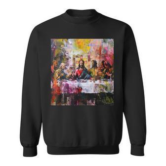 宗教と現代美術、信仰、最後の晩餐 スウェットシャツ - Kawaiitshirt