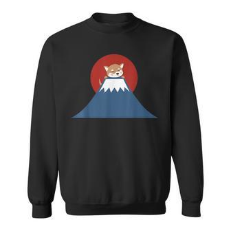 富士山柴犬tシャツ 日本犬ジャパンtシャツ カワイイ スウェットシャツ - Kawaiitshirt