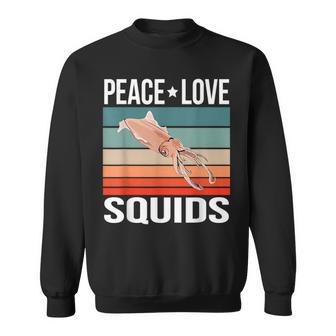 平和 ラブイカレトロ烏賊 スウェットシャツ - Kawaiitshirt