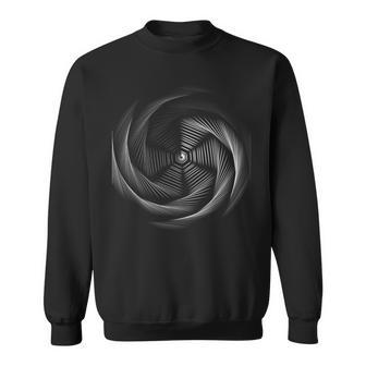 幾何学的ブラックホール光学錯覚スパイラルトリッピー スウェットシャツ - Kawaiitshirt