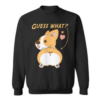 推測？コーギーお尻面白いウェールズコーギー スウェットシャツ - Kawaiitshirt