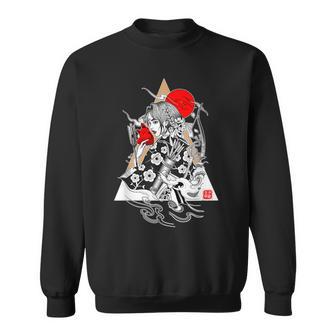 日本文化 サムライ芸者 桜 ギフト スウェットシャツ - Kawaiitshirt