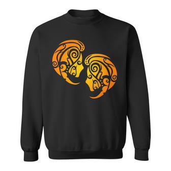 星座 星座 双子座 星占い ポリネシア マオリアート スウェットシャツ - Kawaiitshirt