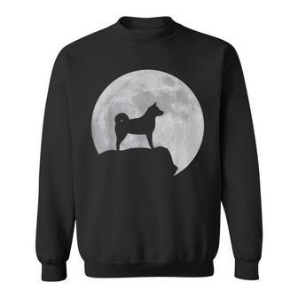 月と犬のシルエット-柴犬 スウェットシャツ - Kawaiitshirt