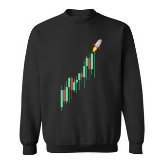 月へムーニング暗号株取引強気トレーダー Btc スウェットシャツ - Kawaiitshirt