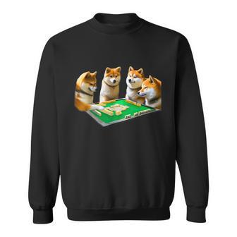 柴犬麻雀面白い、犬文字、メンズ、面白い、洋服、おもしろグッズ、ギフト、雀士 スウェットシャツ - Kawaiitshirt