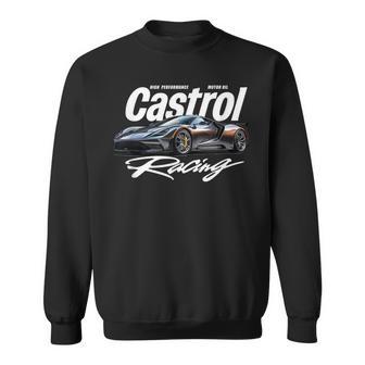 洗練されたレースカーモーターオイルグラフィック Papl3548 スウェットシャツ - Kawaiitshirt