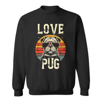 犬愛好家のためのかわいいパグのイラスト スウェットシャツ - Kawaiitshirt