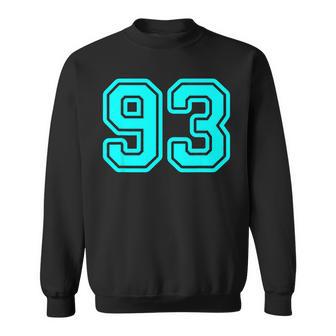 番号 93 シアン スポーツ番号 スウェットシャツ - Kawaiitshirt