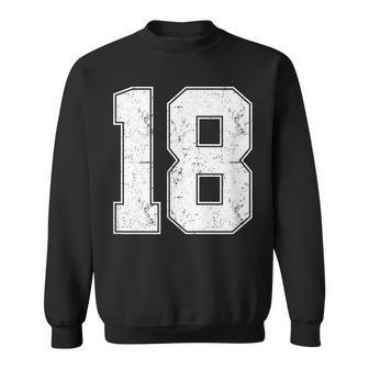 番号18シャツ、番号付き ヴィンテージ 18歳の誕生日 スウェットシャツ - Kawaiitshirt