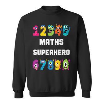 算数スーパーヒーロー、面白いモンスターナンバー、算数 スウェットシャツ - Kawaiitshirt
