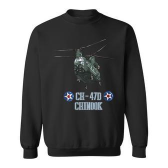 米軍用機 Ch-47D チヌークヘリコプター スウェットシャツ - Kawaiitshirt