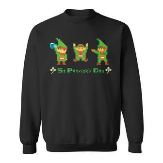 聖パトリックデー ピクセルアート ドット絵 レトロゲーム プレゼント ダブダンス 乾杯 万歳 スウェットシャツ - Kawaiitshirt
