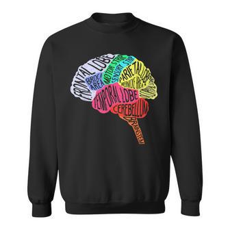 脳のパーツ 脳の解剖 脳科学 脳の地図 スウェットシャツ - Kawaiitshirt