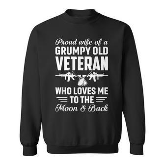 退役軍人妻 不機嫌な老人退役軍人夫の誇り高き妻 スウェットシャツ - Kawaiitshirt
