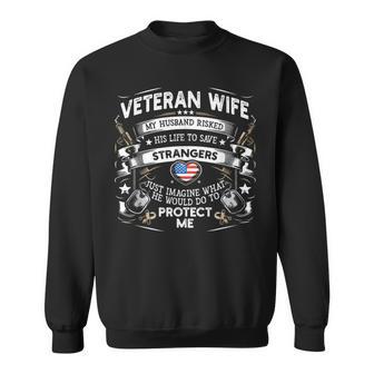 退役軍人妻 陸軍 夫 兵士 言う 軍人 配偶者の日 スウェットシャツ - Kawaiitshirt