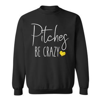 面白いソフトボールピッチングホームランピッチングbe Crazy 長袖tシャツ スウェットシャツ - Kawaiitshirt