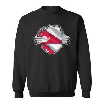 面白いネパール国旗の国 アジア スウェットシャツ - Kawaiitshirt