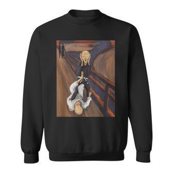面白い柔術 脚をロックすると白いベルトが叫ぶ スウェットシャツ - Kawaiitshirt