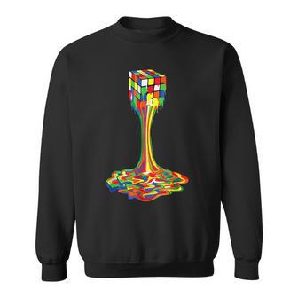 面白い溶けるルービックルービックスルービックスプレイヤーキューブ愛好家。 スウェットシャツ - Kawaiitshirt