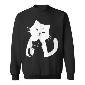 黒猫と白猫 スウェットシャツ - Kawaiitshirt