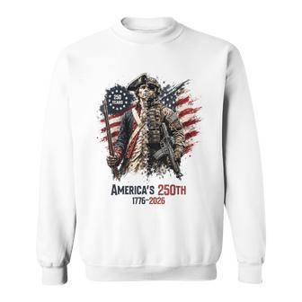 1776-2026 Patriotic Soldier American Flag 250 Years Sweatshirt - Thegiftio UK