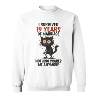 19º Aniversario De Bodasobreviví A 19 Años De Matrimonio In Mangas Camisa de entrenamiento - Regaloses