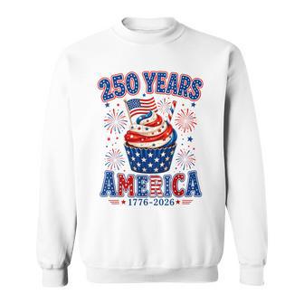 250 Years America Ice Cream Patriotic 250Th Anniversary Usa Sweatshirt - Thegiftio UK