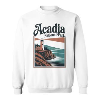 Acadia National Park Retro Outdoor Hiking Us National Park Sweatshirt - Thegiftio UK
